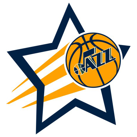 Utah Jazz Basketball Goal Star logo vinyl decal